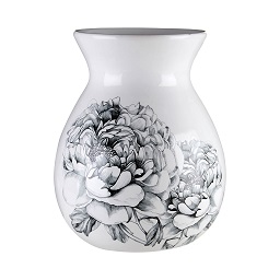 Prime Furnishing Dolomite Bloom Vase - White/Black