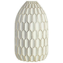 Prime Furnishing Complements Large Vase - White/Gold